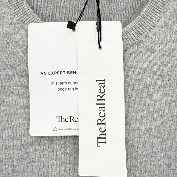 Extreme Cashmere Scoop Neck Sweater in heather grey Size: L - Picture 7 of 9